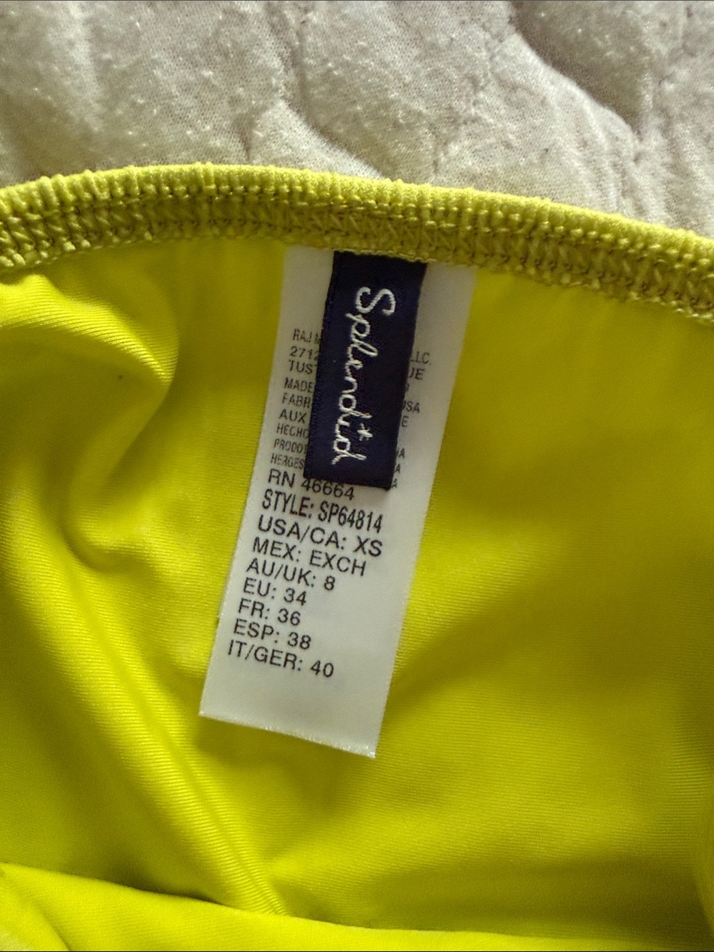 NWT Splendid Neon Ribbed One-Piece Swimsuit - Picture 8 of 8